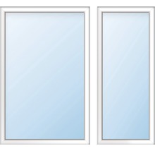 Dve biele plastové okná