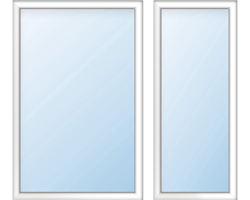 Dve biele plastové okná