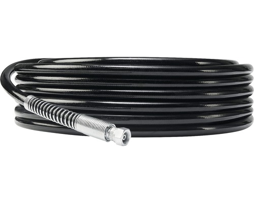 Čierna hadica na stlačený vzduch s kovovou spojkou