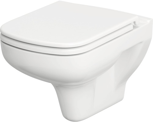 Závesné WC s hlbokým splachovaním a WC sedadlom