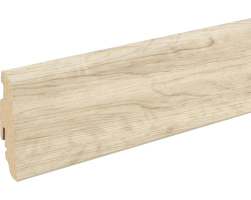 Soklová lišta Skandor ryhovaná dub hrubý neopracovaný FU60L 19x58x2400 mm Drevená podlahová lišta