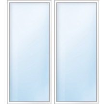 Dvojité okno s bielym rámom