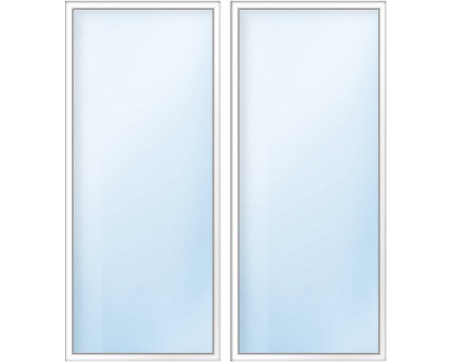 Dvojité okno s bielym rámom