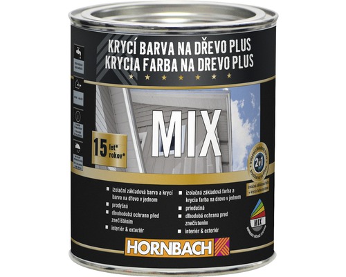 HORNBACH MIX Krycia farba na drevo Plus 750ml báza A na miešanie