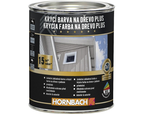 Krycia farba na drevo Plus antracit 0,75 l