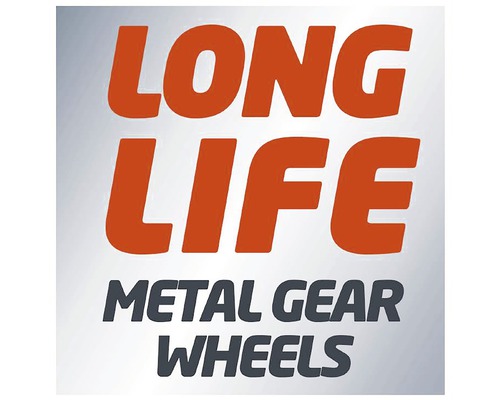 Dlhá životnosť vďaka kovovým prevodovým kolesám