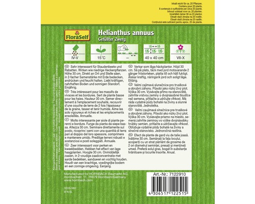 Balenie semien Slnečnica plnokvetá zakrslá od FloraSelf