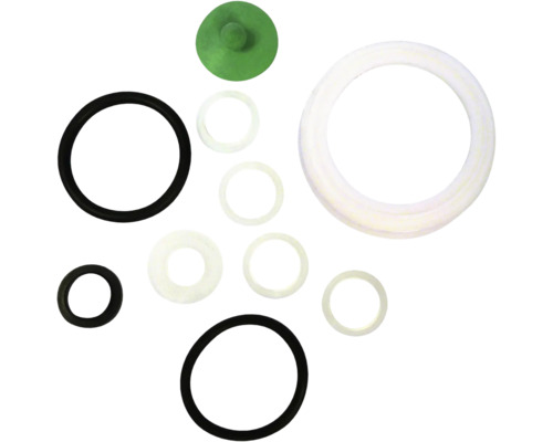 Súprava tesnení s rôznymi tesniacimi krúžkami a tesniacou podložkou