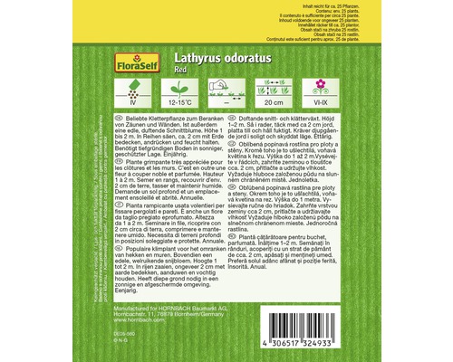 Balíček semien hrachora voňavého, červená odroda