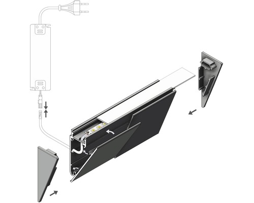 LED profilový systém s príslušenstvom a montážnym návodom