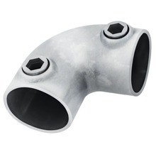 Rohová rúrková spojka z kovu so skrutkami