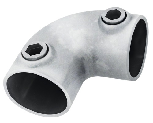 Rohová rúrková spojka z kovu so skrutkami