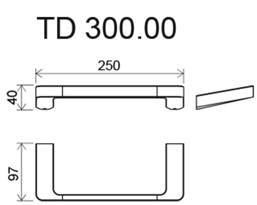 Technický výkres TD 300.00 s rozmermi