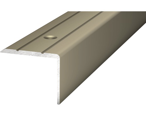 ALU ukončovacia lišta Havanna 24,5x20mm/1 m (predvŕtaná) Schodový profil z kovu s montážnym otvorom