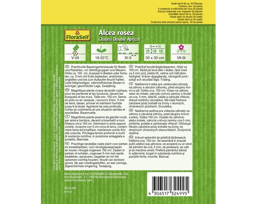 Balenie FloraSelf Alcea Rosea Chaters Double Apricot