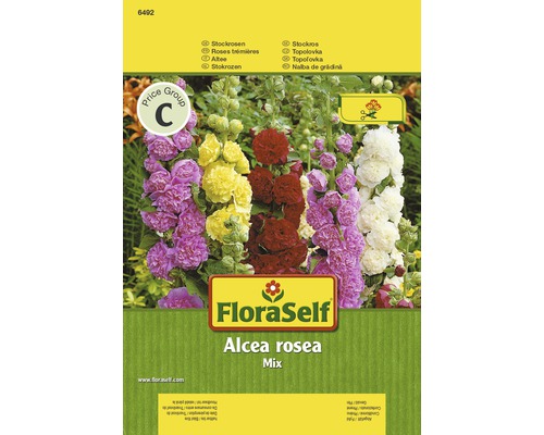 FloraSelf Topoľovka Alcea rosea zmes semien