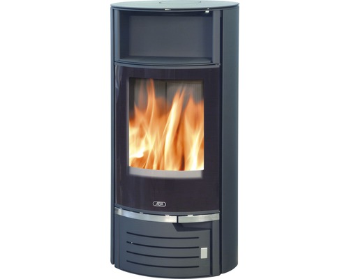 Krbové kachle ABX Atlantik 5, čierny plech Krbové kachle s ohniskom a úložným priestorom