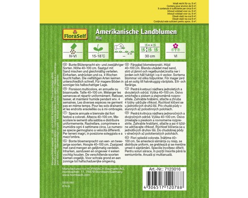 FloraSelf Americké lúčne kvety Zmes semien, výška 40 až 100 cm