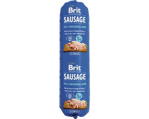 Maškrta pre psov Brit Premium Sausage Chicken & Lamb 800 g-0