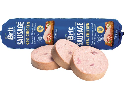 Brit Premium klobása s 95 percentami kuracieho mäsa pre psov