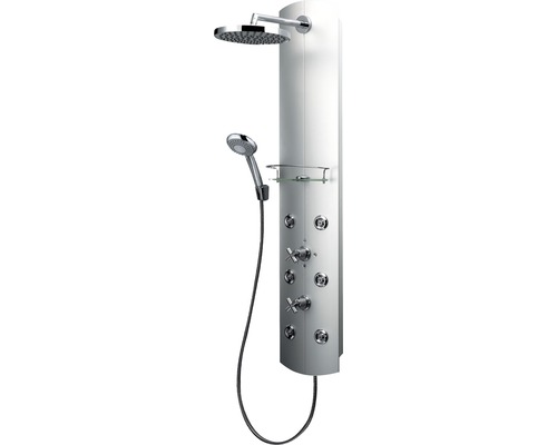 Sprchový panel Schulte s termostatom a hlavovou sprchou chrómová optika (D9676 41)