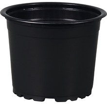 Čierny plastový kvetináč