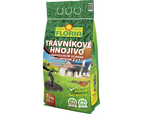 Trávnikové hnojivo FLORIA s odpudzujúcim účinkom proti krtkom 7,5 kg