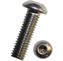 Nerezová skrutka s vnútorným šesťhranom a šošovkovou hlavou