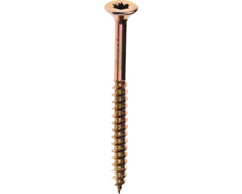 Univerzálny vrut ZH TORX 6x100 zinok žltý, balenie 80 ks Skrutka do dreva so zápustnou hlavou a pohonom Torx