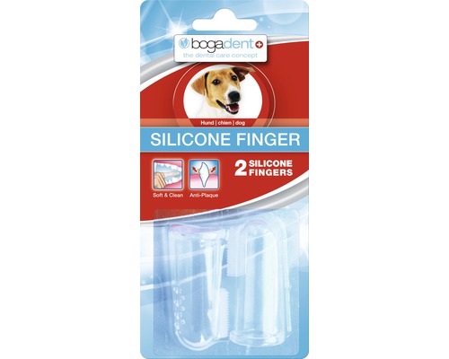 Náprstok na čistenie psích zubov Bogadent Silicone Finger 2 ks