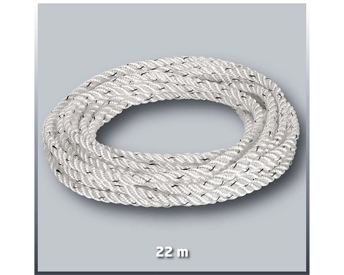 Biela polypropylénová lanová cievka s dĺžkou 22 metrov