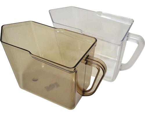 Dve plastové odmerky s rukoväťou