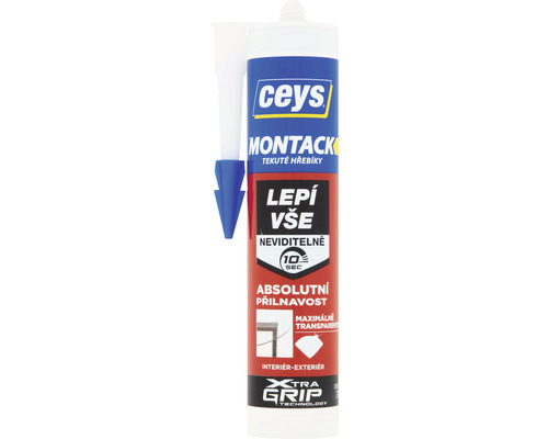 Montážne lepidlo Ceys Montack Express Transparent 300 ml Ceys montážne lepidlo tuba