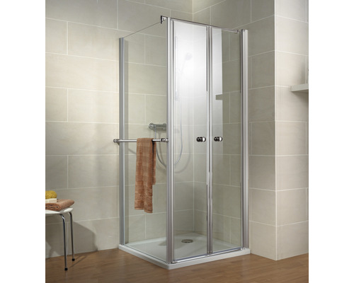 Sprchové dvere so sprchovou zástenou SCHULTE ExpressPlus Garant 90 cm farba rámu hliník dekor skla číre sklo EP865185 01 500 01 200