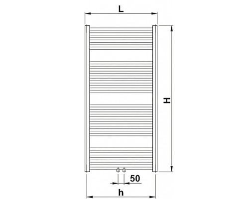 Kúpeľňový radiátor Korado Koralux Linear Classic - M 1220x450 mm 462 W