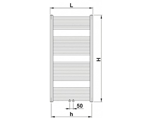 Kúpeľňový radiátor Korado Koralux Linear Classic - M 1220x600 mm 596 W