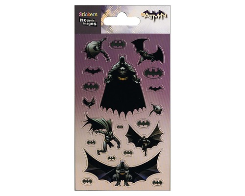 Hárok nálepiek Batman s rôznymi motívmi Batmana