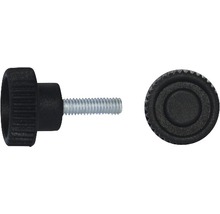 Ryhovaná skrutka so závitovým pripojením, bočný a čelný pohľad