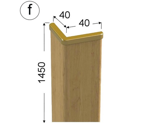 Ilustrácia stĺpika s rozmermi 40 krát 40 krát 1450 milimetrov