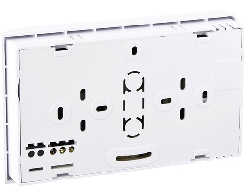 Zadná strana priestorového termostatu na reguláciu teploty