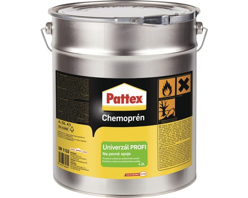 Univerzálne lepidlo Pattex Chemoprén Univerzál Profi 4,5 l Pattex Chemoprén Univerzál PROFI lepidlo v 4,5-litrovom vedre