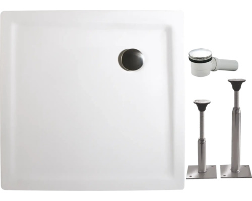 Kompletná súprava sprchovej vaničky SCHULTE 100 x 100 x 3,5 cm alpská biela Hladké D212010 04