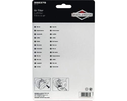 Balenie vzduchového filtra Briggs & Stratton
