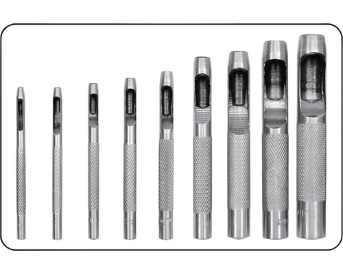Sada dierovačov z kovu v rôznych veľkostiach