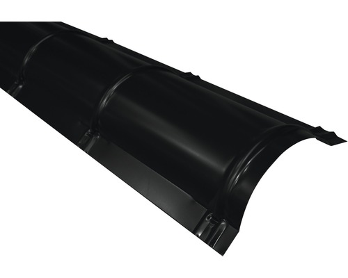 Hrebenáč polookrúhly Precit Roof 1000 mm 9005 čierna Kovová strešná taška