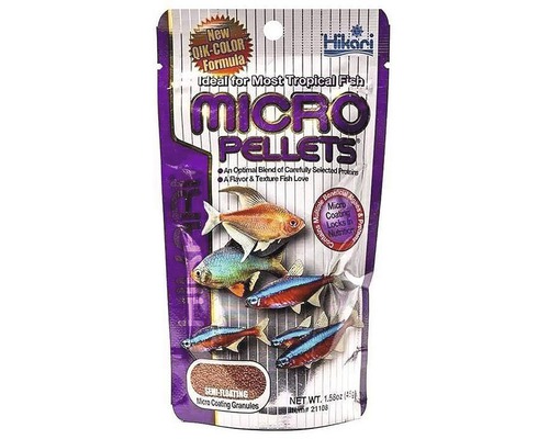 Granulované krmivo pre ryby Hikari Micro Pellets 80 g Krmivo pre tropické ryby Hikari Micro Pellets v balení
