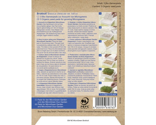 Balenie súprav na pestovanie Microgreen brokolice s návodom