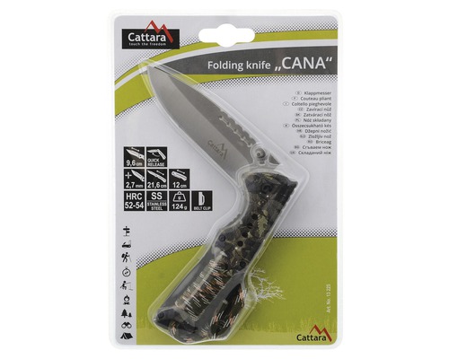 Zatvárací nôž Cattara Cana v balení