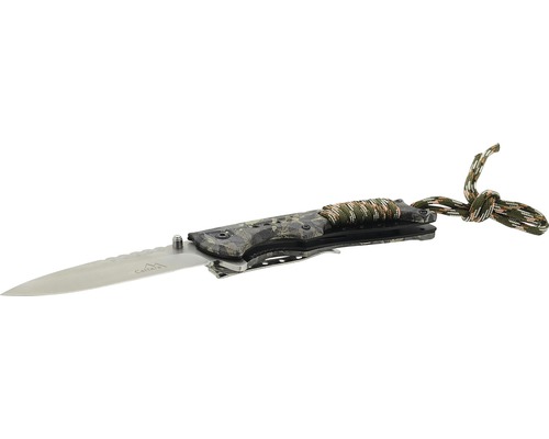 Zatvárací nôž s čepeľou a rukoväťou v maskovacom prevedení
