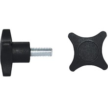 Skrutkovací gombík s kovovým závitovým kolíkom